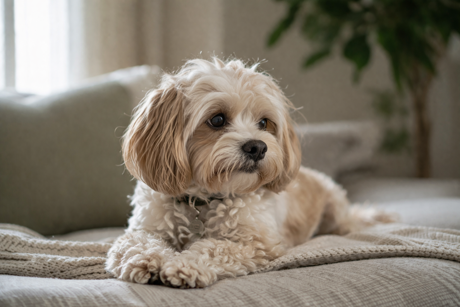 A relaxed dog